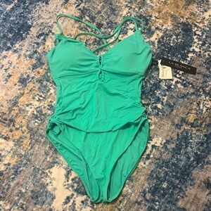 La Blanca Key Hole one piece size 12 NWT